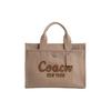 Cargo Canvas With Satin Tote Bag, Shopping Bag, Handbag Large Women's Brown CP158-LHVRA