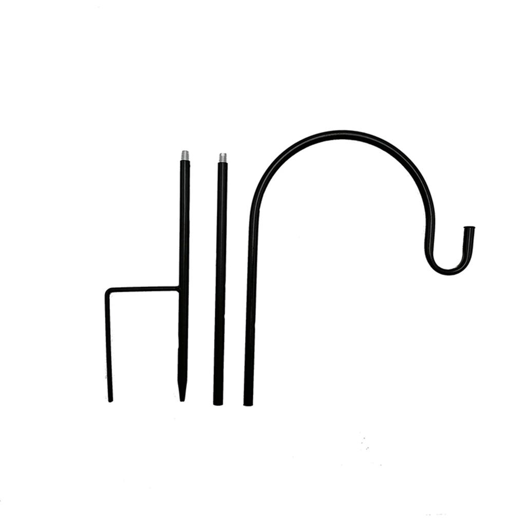 Garden Outdoor Single Hook With Base Single Hook For Plant Baskets Garden Heavy Duty Bird Feeder Pole