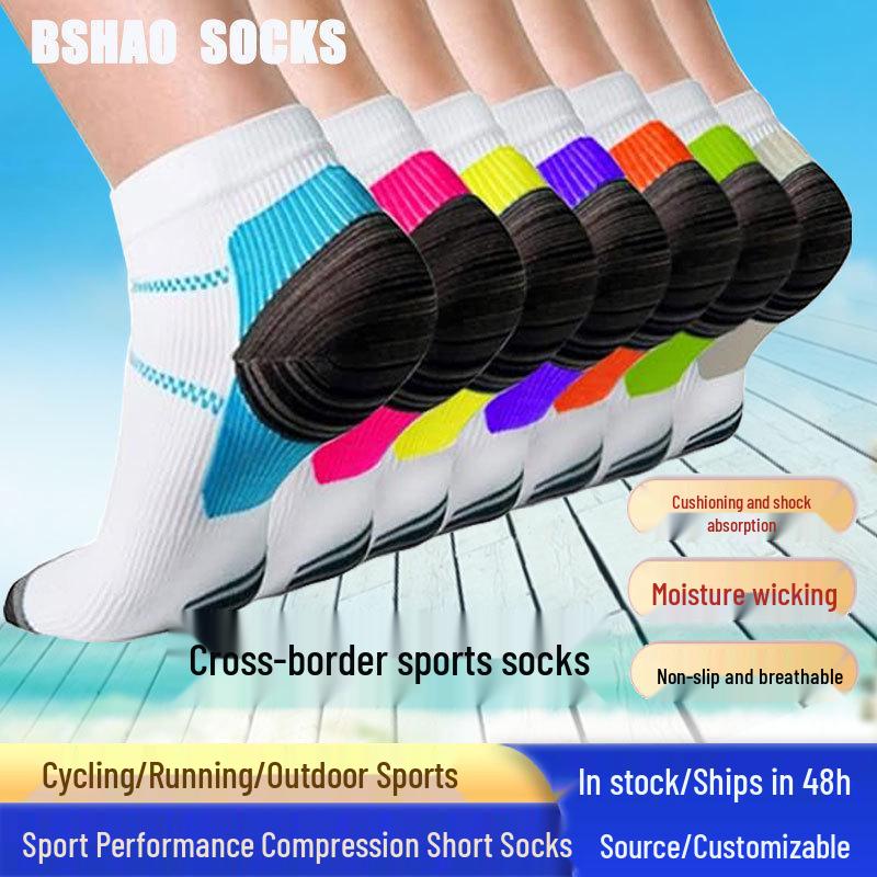 Cross-Border Ankle Compression Socks for Cycling & Outdoor Sports - Elastic Support for Plantar Fasciitis