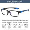 Square Frame Multifocal Reading Glasses Men Women Near and Far Progressive Eyeglasses Vintage Blue Light Blocking Presbyopia