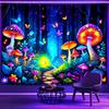 VIKAMA Fantasy Forest Mushroom Colorful Butterfly Tapestry Bedroom Bedhead Atmosphere Tapestry Bar Party Background Wall Decor