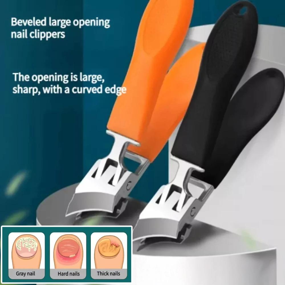 Wide Jaw Opening Nail Clippers Anti Splash Slanted Nail Clipper Precise Stainless Steel pedicure Nail Tools