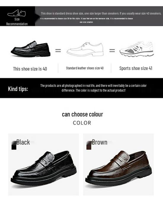 Herren Echtleder Slipper - Herbst/Winter 2025, Business Casual, Britischer Stil, Weiche Sohle, Rutschfest, Ideal für Hochzeiten.