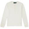 Polo Solid Color Henley Collar Straight Long Sleeve T-Shirt Men Tops White 710967615