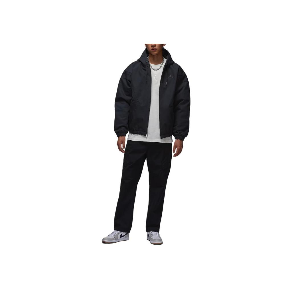 Jordan Flight Woven Loose Lightweight Casual Hooded Zip Cotton Jacket Men Jackets HV1849-010
