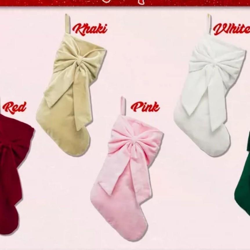 Christmas Sock Gift Wrap With Bow Decorative Christmas Stocking For Holiday Celebrations