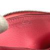 HERMES Zip Angor Wallet Coin Compartment Zip Around coin purse Leather pink
