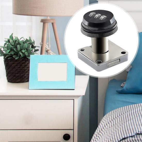 1 Set Digital Password Lock Thickened 3-digit Design Zinc Alloy Mailbox Drawer Security Number Code Lock Daily Use