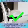 Mirror Cover Caps For Infiniti Q50 Q60 Q70 14-21 2020 M3 Style Side Gloss Black