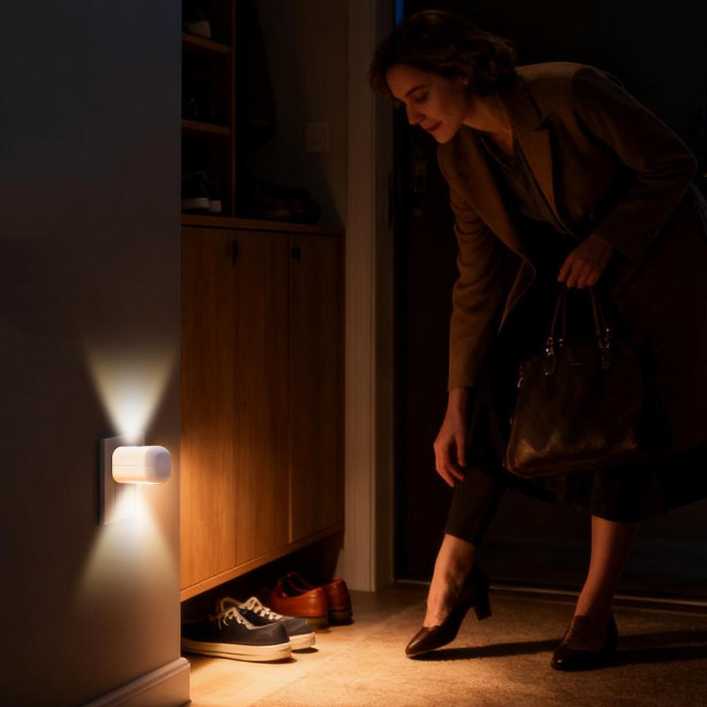 Plug in Light Wall LED night Lamp Hallway wall Light with Auto Dusk to Dawn Sensor for Bedroom Home Bathroom Living Room Kitchen