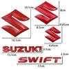 3D Badge Steering Wheel Sticker Car Front Emblem Rear Trunk Logo For SUZUKI Swift Metal Alloy Modified Letter Decoration