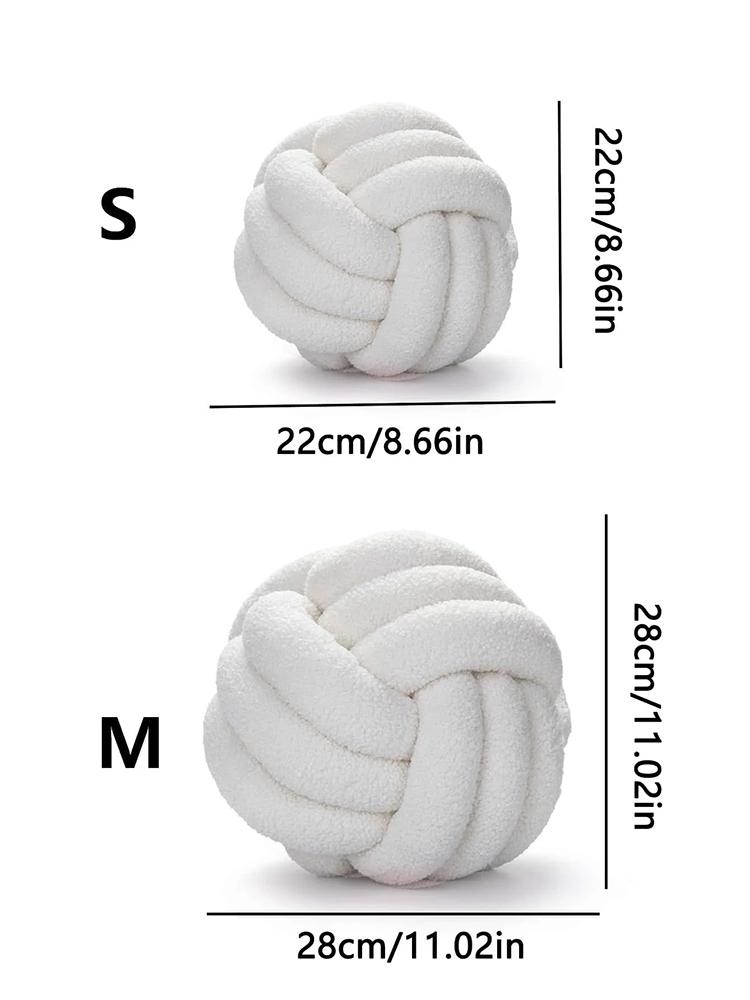 Woven Ball Pillow, Knotted Cushion with Backrest, Perfect for Sofa Decoration For Home, Bedroom Decoration