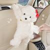 Cute Cartoon Teddy Dog Plush Hanging Tissue Box For Car Home Use