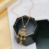 Korean Trendy Ruyi Ping An Lock Necklace for Women - Lightweight, Luxury Clavicle Chain Design 2022