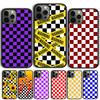 Schaakbord Patroon Checke Zachte Telefoonhoes Cover Voor iPhone 17 Air 15 16 Pro Max 14 13 12 11 Pro Max Plus