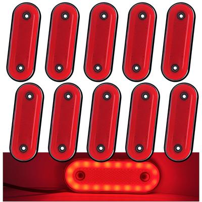 X-STYLE Sidomarkeringsljus, LED, 12 V, 24 V, Röd, Släpvagn, Bilbreddsljus, För