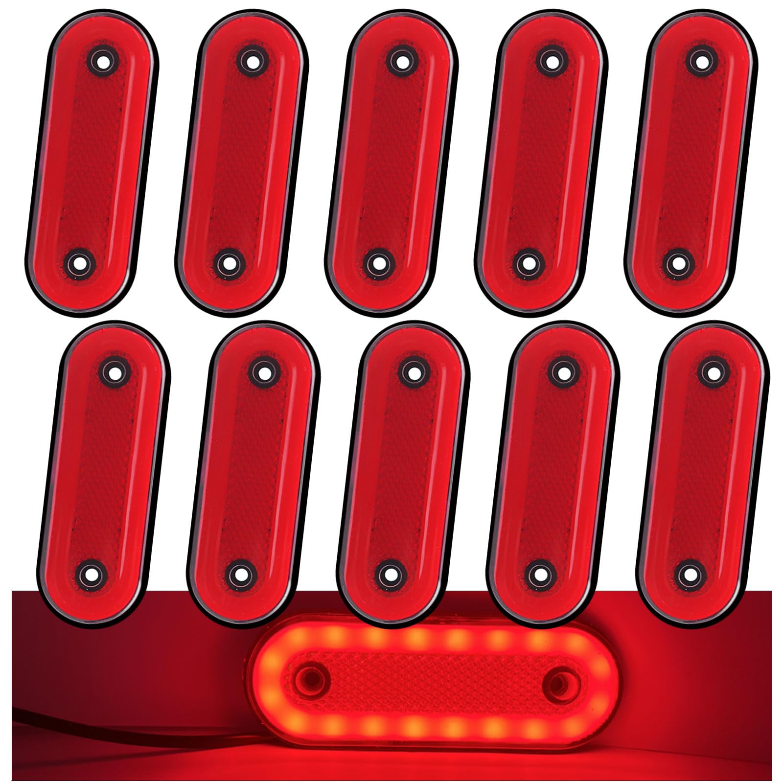 

X-STYLE Side Markers, LED, 12 V, 24 V, Red, Trailer, Car Width Light, For 12V-24V красный