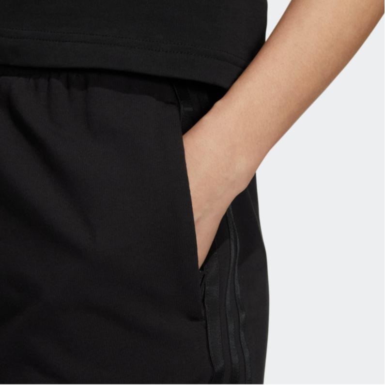 adidas Solid Stripe Logo Print Jogger Pants Women Bottoms Black HM7067