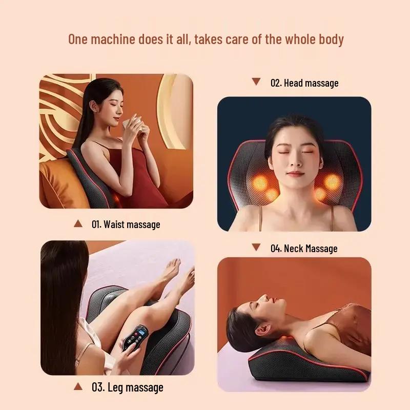 Chigo Smart Back & Waist Massage Cushion with Heat CN Plug (adapter Included)