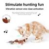 Cat Interactive Toys Catnip Electric Pat Bird (with Catnip) Dog Cats Touch-Activated Squeaky Plush Toy Pet USB Rechargeable