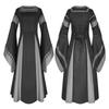 Medieval Multi-Color Women's Retro Lapel Tailcoat Dress with Irregular Hem