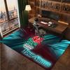 Tappeto in Velluto di Cristallo Personalizzato Rugby Inghilterra, Tappeto Morbido Antiscivolo con Testo Nome Personalizzato per Soggiorno Camera da Letto