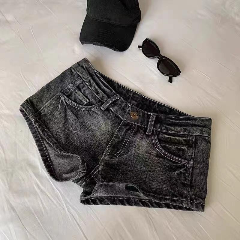 Summer Women Y2k Streetwear Gyaru Harajuku Fashion Grunge Vintage Coquette Low Rise 2000s Jean Shorts Denim Hot Pants Japanese