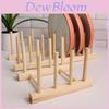 Wooden Dish Rack With Drip Tray For Kitchen Storage And Organization