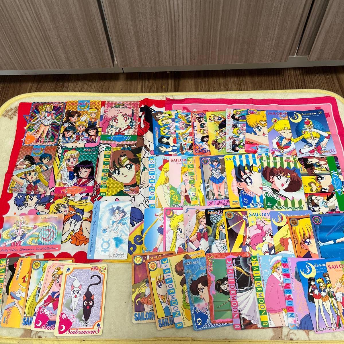 Used At that time Sailor Moon Carddass 49 pieces Handkerchief bonus