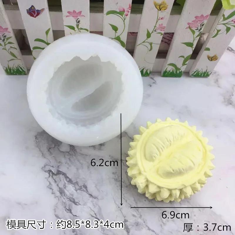 Kreativ Håndlaget Form 3D Simulering Durian Silikonform Sjokolade Frukt Ost Iskrem Fransk Dessert Bakeverktøy Rekvisita