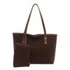 Leopard Print Pu Tote Bag For Women, Large Capacity, Long Shoulder Straps, Matching Small Pouch, Casual Office Commuter Shoulder Bag