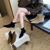 Huge Good-looking and Thin Short Boots, Women's Inner Height Increases by 5cm 2025 New Popular Black Fashion Super Hot Martin Boots