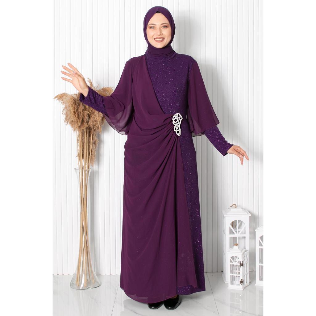 Damla Evening Dress Purple Fhm886