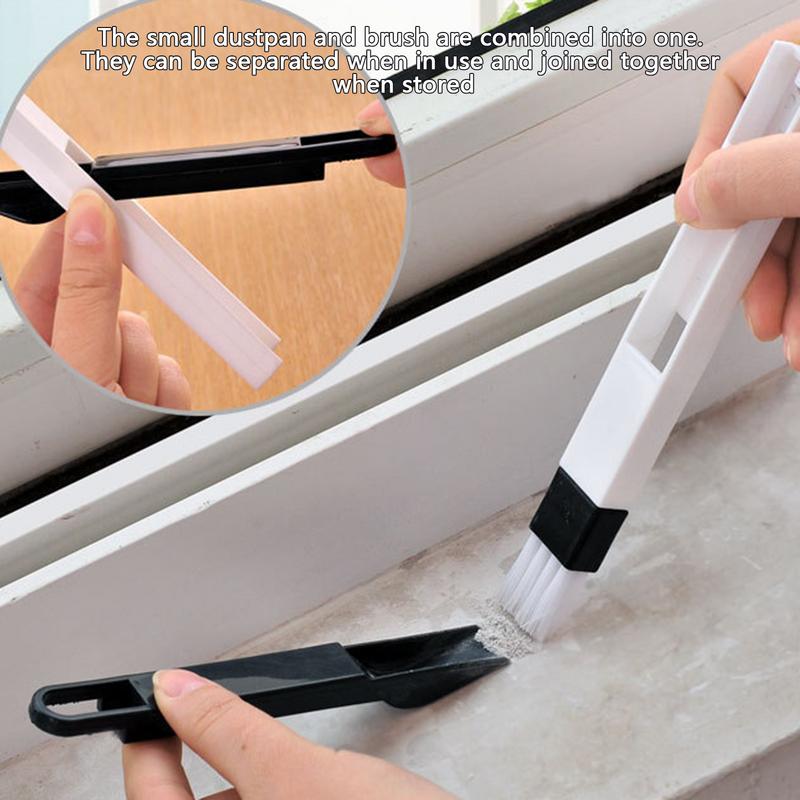 18cm Keyboard Slot Dust Cleaner Multifunctional Cleaning Brush with Dustpan Window Groove Hard Brush Household Cleaning Tools