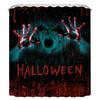 3D Halloween Theme Shower Curtain Horror Bloody Hands Black Bathroom Curtains For Halloween Party Waterproof Fabric With Hooks