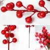 Beerenzweige - 24 Künstliche Rote Beerenstiele Rote Weihnachtsbaumdekorationen 9,45 Zoll Für Christma Baum Heimdekorationen
