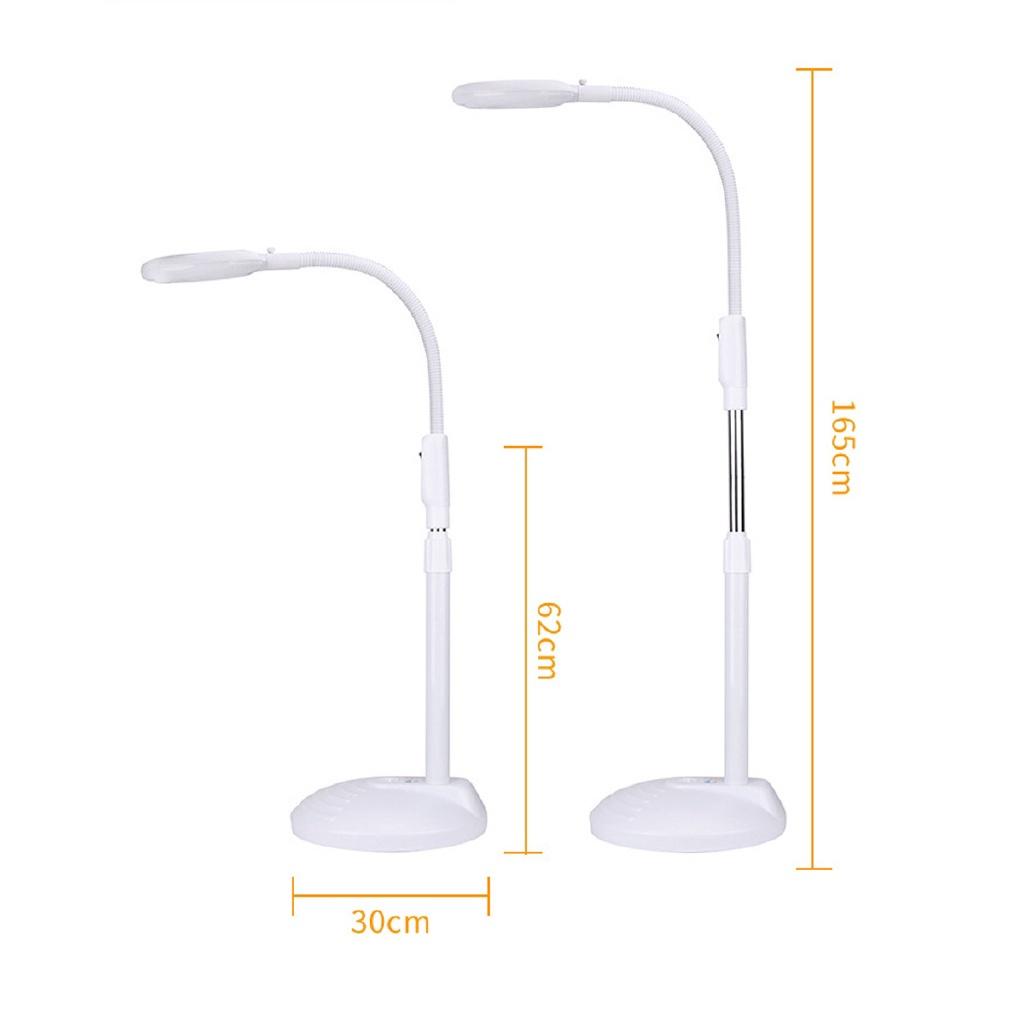 Magnifier Glass Len Facial Light for Beauty Salon Nail Tattoo New Pro 16X Diopter LED Magnifying Floor Stand Lamp