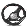 Hydro‑Dip Carbon   Look Steering Wheel Perforated Leather Flat Bottom for GLI R GTD MQB