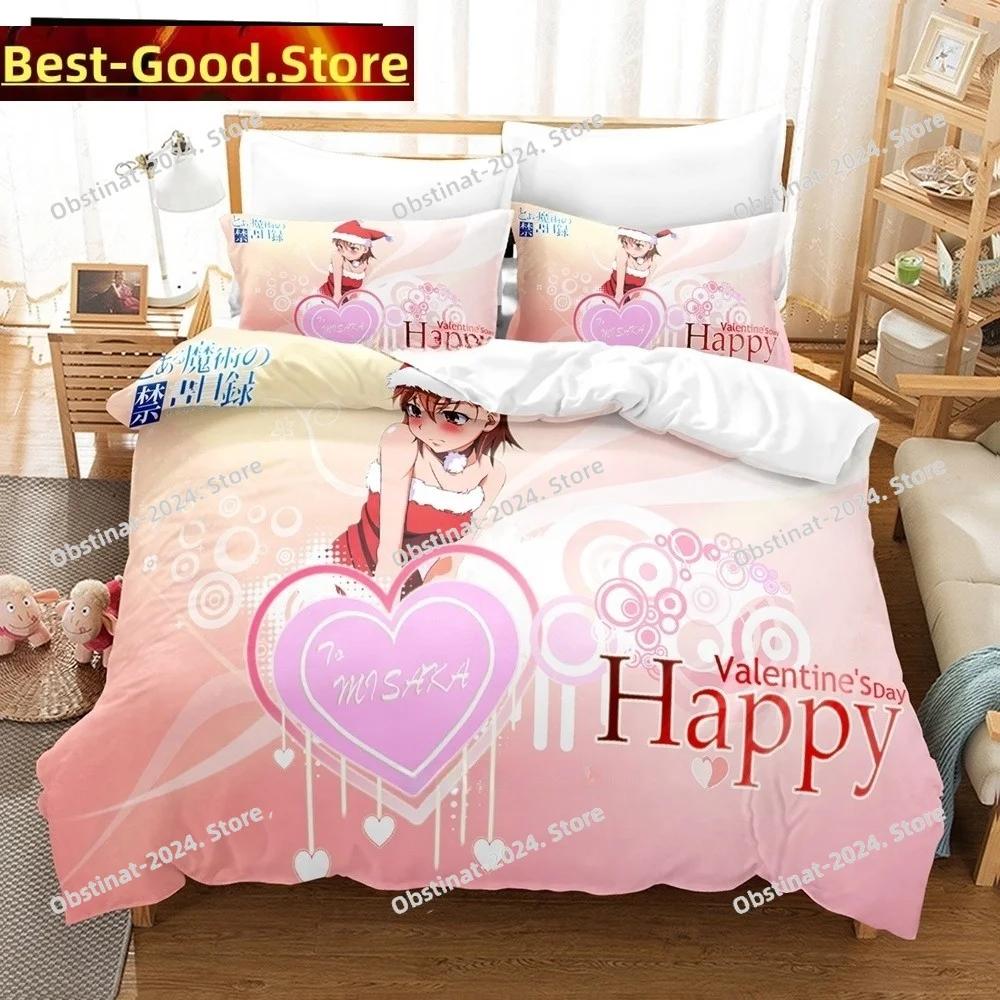 3D Anime A Certain Magical Index Bedding Set Duvet Cover Full Queen King Size Pillowcase Printed Aldult Kid Bedroom Single Twin