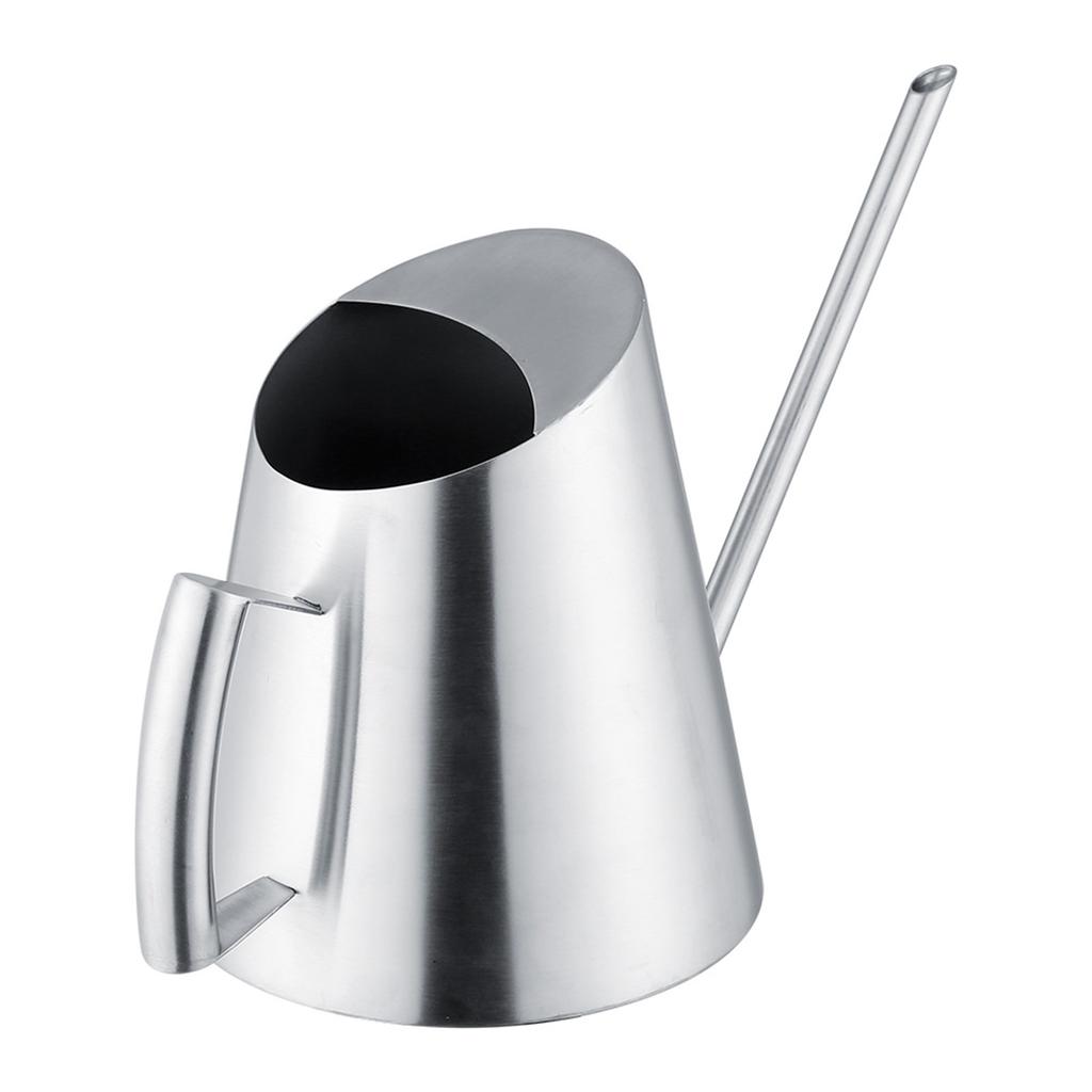 1500ml Stainless Steel Watering Can Brushed Garden Planting Indoor Outdoor