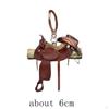 Cowboy Horse Saddle Nøkkelring Creative Auto Rear View Mirror Anheng Dekor Bil Interiør