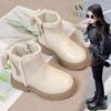 Classmate 2025 fried street girls small fragrant wind short boots children's princess shoes autumn and winter foreign style versatile velvet Mart