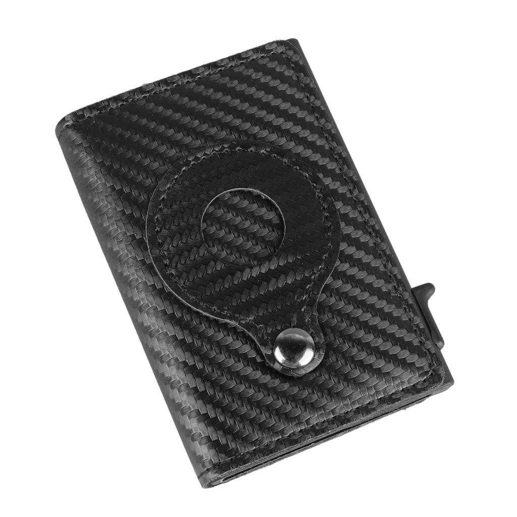 Men Soft PU Leather Wallet Fashionable Carbon Fiber Pattern Banknote Card Holder for Business Trip PU Carbon Fiber