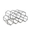 Nordic Black Iron Twotier Wine Holder With Seven Slots For Home Bar Organization