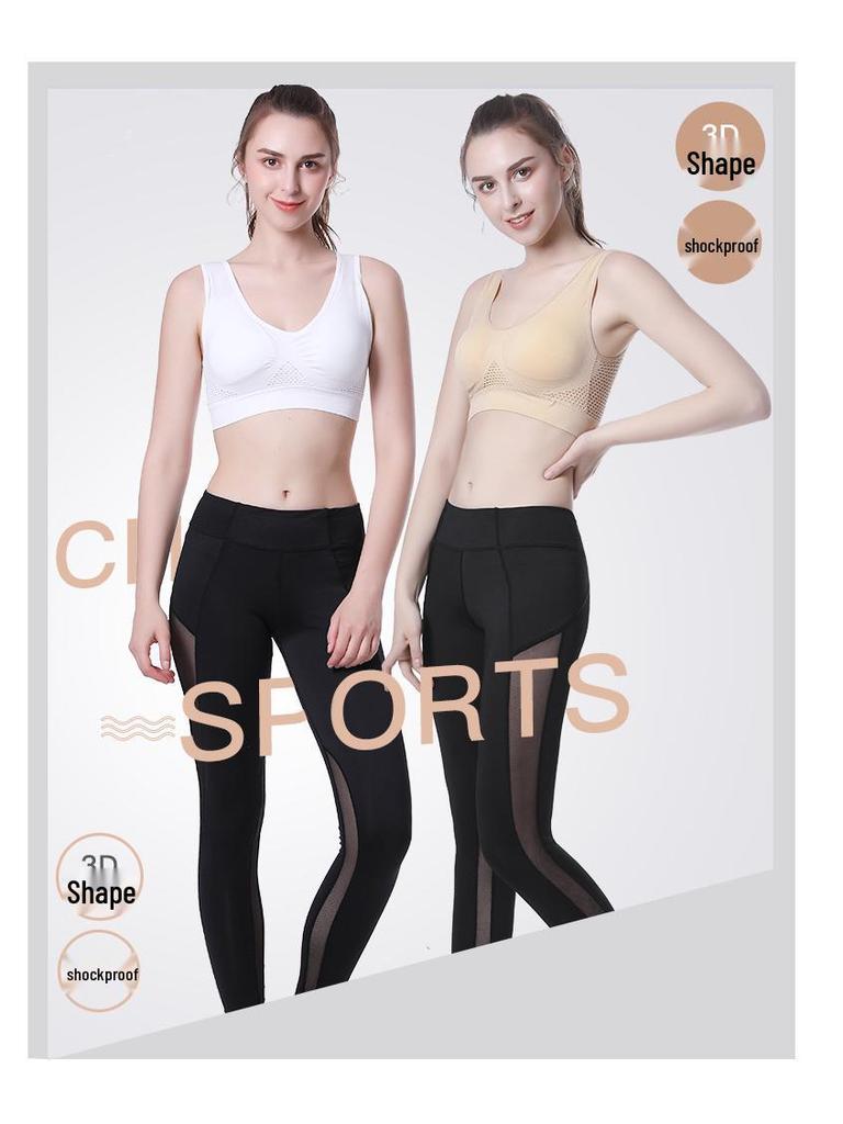 Ahh Genie Breathable Mesh Sports Bra - No Wire, Plus Size Women's Yoga and Fitness Bra