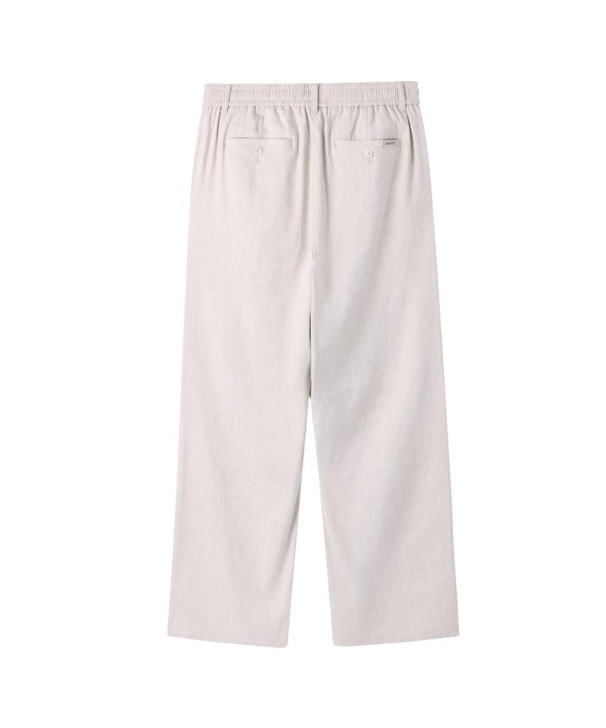 BROMPTON LONDON Linen Blended Banding Trousers - Oatmeal (P262Mpt137)
