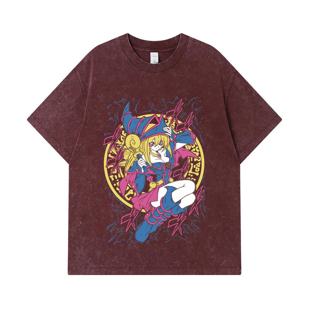 275 GSM Washed T-shirts 100% Cotton Yu-Gi-Oh V3 Maga Obscura Print Unisex Heavy Cotton T Shirt