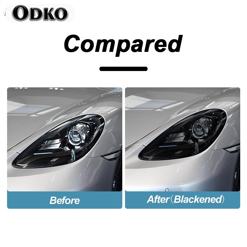 Car Headlight Protective Film Taillight Smoked Black Tint Wrap Vinyl Transparent TPU Sticker For Porsche 718 Boxster Cayman GTS