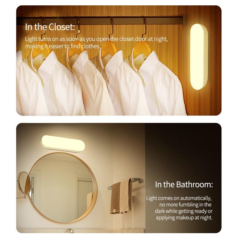 LED PIR Bewegungssensor Licht Kabellos USB Aufladbare Magnetische LED Nachtlicht Lampe Für Treppenhaus Gang Kleiderschrank Babypflege Schlafzimmer Licht