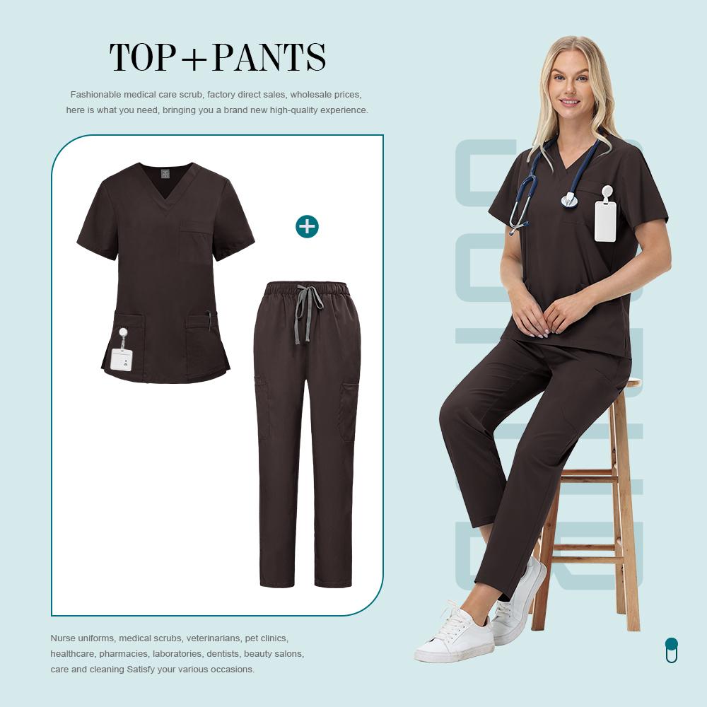 Hot Sale Soft Polyester Hospital Doctor Scrubs Nurses Accessories Nursing Articles Dental Scrub Pet Store Veterinary Uniform New